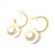 Pearl Half Hoop S925 Sterling Silver Earrings