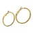 Gold Modern Patterned Hoop Earrings