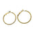 Gold Modern Patterned Hoop Earrings
