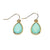 Turquoise Teardrop Crystal Earrings