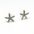 Silver Rhinestones Starfish Stud Earrings