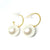 Pearl Half Hoop S925 Sterling Silver Earrings